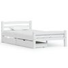 vidaXL Cadre de lit sans matelas blanc bois de pin massif 90x200 cm