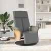 vidaXL Fauteuil inclinable de massage et repose-pieds gris fonc&eacute; tissu
