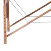 vidaXL Table de massage pliable Blanc crème 4 zones avec cadre en bois