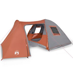 vidaXL Tente familiale &agrave; d&ocirc;me 6 personnes orange imperm&eacute;able