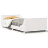 vidaXL Cadre de lit sans matelas blanc 75x190 cm bois de pin massif