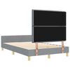 vidaXL Cadre de lit avec tête de lit Gris clair 140 x 200 cm tissu
