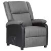 vidaXL Fauteuil inclinable &eacute;lectrique gris clair similicuir et tissu