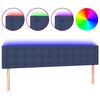 vidaXL T&ecirc;te de lit &agrave; LED Bleu 180x5x78/88 cm Tissu