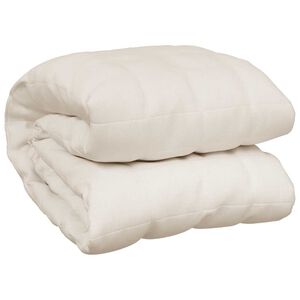 vidaXL Couverture lest&eacute;e Cr&egrave;me clair 150x200 cm 11 kg Tissu