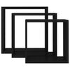 vidaXL Étagères murales sous forme de cube 3 pcs Noir MDF