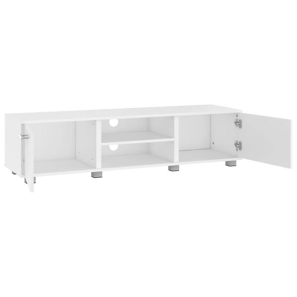 vidaXL Meuble TV blanc 140x40x35 cm bois d'ing&eacute;nierie