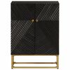 vidaXL Buffet noir 55x30x76 cm bois massif de manguier et fer