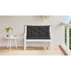 vidaXL Coussin de banc de jardin noir 100x(50+50)x7 cm tissu oxford