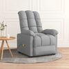 vidaXL Fauteuil de massage Gris clair Tissu