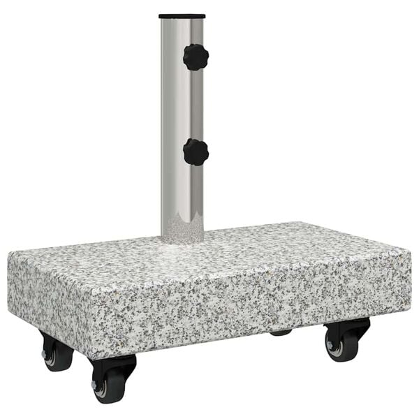 vidaXL Socle de parasol Granite rectangulaire 25 kg