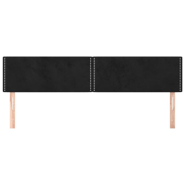 vidaXL T&ecirc;tes de lit Noir 180 x 5 x 78/88 cm Velours