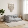 vidaXL Coussin de canap&eacute; sur palette 3 pcs Gris 120 x 80 x 38 cm tissu
