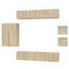 vidaXL Ensemble de meubles TV 8 pcs Ch&ecirc;ne sonoma Bois d'ing&eacute;nierie