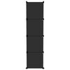 vidaXL Cubes de rangement 12 pcs Noir PP