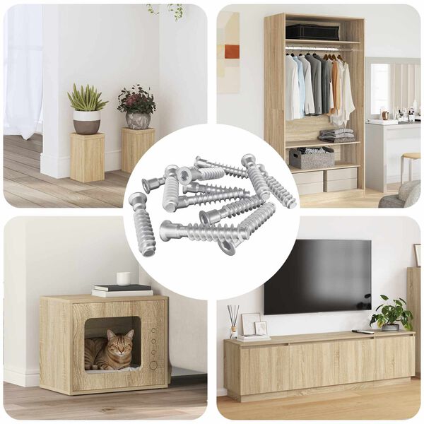 vidaXL Vis &agrave; t&ecirc;te cap 2900 pcs Argent&eacute; Acier