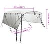 vidaXL Toit bimini à 4 arceaux parois en maille 243x(230-244)x137 cm