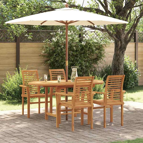 vidaXL Ensemble de salle &agrave; manger pour jardin 5 pcs Marron