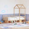 vidaXL Lit de jour avec toit sans matelas 90x190 cm bois massif