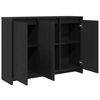 vidaXL Buffet Noir 102 x 29.5 x 75 cm Bois d'ing&eacute;nierie