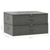 vidaXL Bo&icirc;tes de rangement 2 pcs Tissu 70x40x18 cm Anthracite