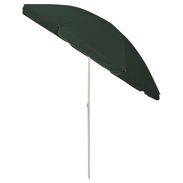 vidaXL Parasol de plage vert 240 cm