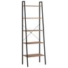 vidaXL &Eacute;tag&egrave;re sur pied 5 niveaux Marron fonc&eacute; et noir 56x35x174 cm