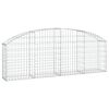 vidaXL Panier de gabions arqué 200x30x60/80 cm Fer galvanisé