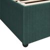 vidaXL Cadre de lit avec matelas Vert fonc&eacute; 90 x 200 cm tissu