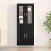 vidaXL Haut Armoire 2 pcs Ch&ecirc;ne noir Bois d'ing&eacute;nierie