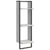vidaXL &Eacute;tag&egrave;re murale 3 niveaux sonoma gris 30x25x100 cm