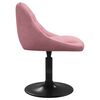 vidaXL Chaises pivotantes à manger lot de 2 Rose Velours