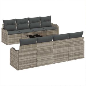 vidaXL Ensemble de canap&eacute; de jardin 9 pc 8-Nombre de places