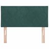vidaXL Tête de lit avec tête de lit Vert foncé 90 cm Velours