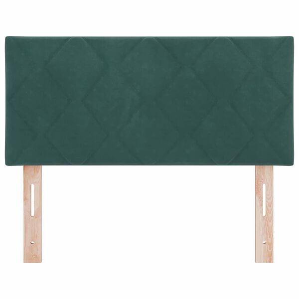 vidaXL Tête de lit avec tête de lit Vert foncé 90 cm Velours