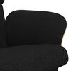 vidaXL Fauteuil inclinable avec repose-pied noir tissu