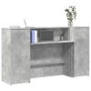 vidaXL Bureau de réception gris béton 180x50x103,5cm bois d'ingénierie