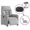 vidaXL Fauteuil inclinable &eacute;lectrique gris nuage tissu