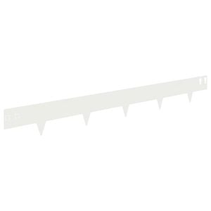 vidaXL Bordure de Pelouse 20 pcs 100 x 12 cm Acier Blanc