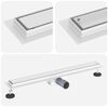 vidaXL 2 en 1 Drain de Douche Argent&eacute; 70 cm Acier Inox 304