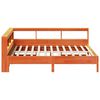 vidaXL Lit bibliothèque sans matelas cire marron 140x190 cm pin massif