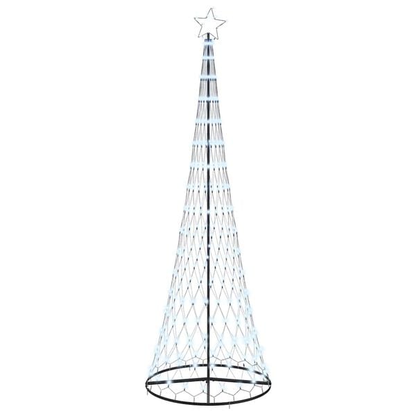 vidaXL Arbre de No&euml;l LED Blanc froid 100,5 x 100,5 x 302,5 cm M&eacute;tal