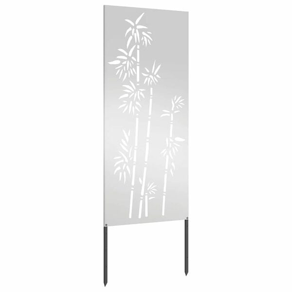 vidaXL &Eacute;cran de confidentialit&eacute; de jardin Floral Argent&eacute; 50 x 140 cm