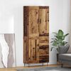 vidaXL Haut Armoire Bois Ancien 69,5 x 34 x 180 cm Bois d'ing&eacute;nierie