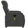 vidaXL Fauteuil inclinable de massage gris fonc&eacute; tissu microfibre
