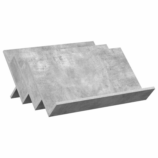 vidaXL &Eacute;tag&egrave;re &agrave; magazines avec &eacute;tag&egrave;re Gris B&eacute;ton 65 x 53 x 28,5 cm
