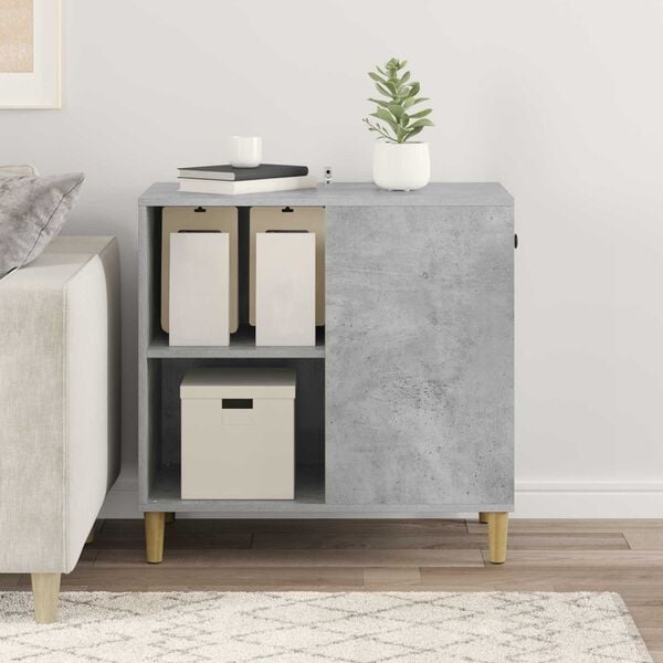 vidaXL Maison pour chat B&eacute;ton 72 x 42.5 x 70 cm Bois d'ing&eacute;nierie