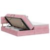 vidaXL Lit de Rangement avec t&ecirc;te de lit 2 pc Rose