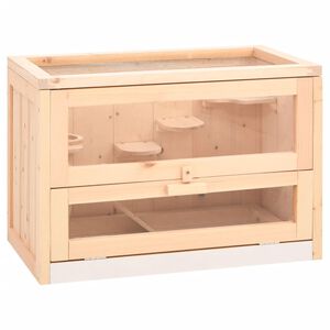 vidaXL Cage &agrave; hamster 60x35,5x42 cm bois massif de sapin