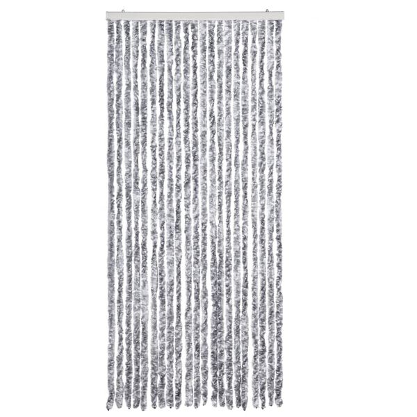 vidaXL Moustiquaire Blanc et gris 90x220 cm Chenille